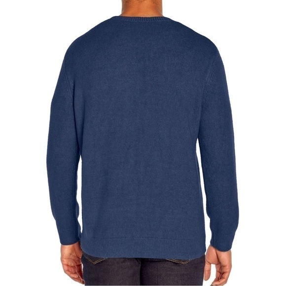 GAP relaxed fit cozy medieval blue ribbed knit crew sweater men’s size XXL - Picture 2 of 5